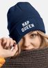 Damen Beanie mit Patch Spruch Nap Queen Statement Strickmütze Aufdruck Lustig Damenmütze Moonworks®preview