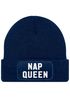 Damen Beanie mit Patch Spruch Nap Queen Statement Strickmütze Aufdruck Lustig Damenmütze Moonworks®preview