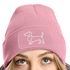 Damen Beanie mit Patch Strickmütze Aufdruck Dackel Polygon Hund Geschenk Tierfreunde Lustig Damenmütze Moonworks®preview