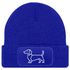 Damen Beanie mit Patch Strickmütze Aufdruck Dackel Polygon Hund Geschenk Tierfreunde Lustig Damenmütze Moonworks®preview