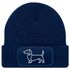 Damen Beanie mit Patch Strickmütze Aufdruck Dackel Polygon Hund Geschenk Tierfreunde Lustig Damenmütze Moonworks®preview