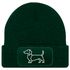 Damen Beanie mit Patch Strickmütze Aufdruck Dackel Polygon Hund Geschenk Tierfreunde Lustig Damenmütze Moonworks®preview