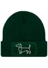 Damen Beanie mit Patch Strickmütze Aufdruck Dackel Polygon Hund Geschenk Tierfreunde Lustig Damenmütze Moonworks®preview