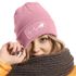 Damen Beanie mit Patch Strickmütze Aufdruck Pferd Herzschlag Design Reiterin Geschenk Pferdefreundin Damenmütze Moonworks®preview