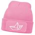 Damen Beanie mit Patch Strickmütze mit Papierboot Design Maritim Geschenk Frauen Aufdruck Lustig Damenmütze Moonworks®preview