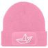 Damen Beanie mit Patch Strickmütze mit Papierboot Design Maritim Geschenk Frauen Aufdruck Lustig Damenmütze Moonworks®preview
