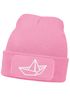 Damen Beanie mit Patch Strickmütze mit Papierboot Design Maritim Geschenk Frauen Aufdruck Lustig Damenmütze Moonworks®preview