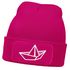 Damen Beanie mit Patch Strickmütze mit Papierboot Design Maritim Geschenk Frauen Aufdruck Lustig Damenmütze Moonworks®preview