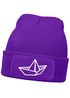 Damen Beanie mit Patch Strickmütze mit Papierboot Design Maritim Geschenk Frauen Aufdruck Lustig Damenmütze Moonworks®preview