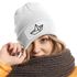 Damen Beanie mit Patch Strickmütze mit Papierboot Design Maritim Geschenk Frauen Aufdruck Lustig Damenmütze Moonworks®preview