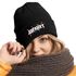 Damen Beanie mit Patch Strickmütze mit Spruch Aufdruck Lustig Damenmütze Moonworks®preview