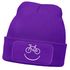 Damen Beanie mit Patch Strickmütze mit Spruch Aufdruck Lustig Fahrrad Bike Smile Damenmütze Moonworks®preview