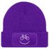 Damen Beanie mit Patch Strickmütze mit Spruch Aufdruck Lustig Fahrrad Bike Smile Damenmütze Moonworks®preview
