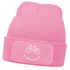 Damen Beanie mit Patch Strickmütze mit Spruch Aufdruck Lustig Fahrrad Bike Smile Damenmütze Moonworks®preview