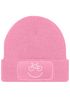 Damen Beanie mit Patch Strickmütze mit Spruch Aufdruck Lustig Fahrrad Bike Smile Damenmütze Moonworks®preview