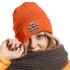 Damen Beanie mit Patch Strickmütze mit Spruch Bad Mother Fucker Statement Aufdruck Lustig Damenmütze Moonworks®preview