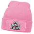 Damen Beanie mit Patch Strickmütze mit Spruch Bad Mother Fucker Statement Aufdruck Lustig Damenmütze Moonworks®preview