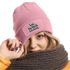 Damen Beanie mit Patch Strickmütze mit Spruch Bad Mother Fucker Statement Aufdruck Lustig Damenmütze Moonworks®preview