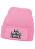 Damen Beanie mit Patch Strickmütze mit Spruch Bad Mother Fucker Statement Aufdruck Lustig Damenmütze Moonworks®preview