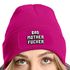 Damen Beanie mit Patch Strickmütze mit Spruch Bad Mother Fucker Statement Aufdruck Lustig Damenmütze Moonworks®preview