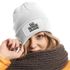 Damen Beanie mit Patch Strickmütze mit Spruch Bad Mother Fucker Statement Aufdruck Lustig Damenmütze Moonworks®preview