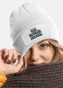 Damen Beanie mit Patch Strickmütze mit Spruch Bad Mother Fucker Statement Aufdruck Lustig Damenmütze Moonworks®preview