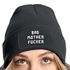 Damen Beanie mit Patch Strickmütze mit Spruch Bad Mother Fucker Statement Aufdruck Lustig Damenmütze Moonworks®preview