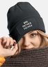 Damen Beanie mit Patch Strickmütze mit Spruch Bad Mother Fucker Statement Aufdruck Lustig Damenmütze Moonworks®preview