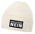 Damen Beanie mit Patch Strickmütze mit Spruch Bevor du fragst Nein Aufdruck Lustig Damenmütze Moonworks®preview