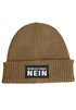 Damen Beanie mit Patch Strickmütze mit Spruch Bevor du fragst Nein Aufdruck Lustig Damenmütze Moonworks®preview