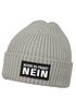 Damen Beanie mit Patch Strickmütze mit Spruch Bevor du fragst Nein Aufdruck Lustig Damenmütze Moonworks®preview