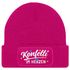 Damen Beanie mit Patch Strickmütze mit Spruch Fasching Karneval Party Konfetti im Herzen Damenmütze Moonworks®preview