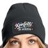 Damen Beanie mit Patch Strickmütze mit Spruch Fasching Karneval Party Konfetti im Herzen Damenmütze Moonworks®preview