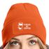 Damen Beanie mit Patch Strickmütze mit Spruch Fueled by Coffee Aufdruck Lustig Damenmütze Geschenk für Kaffeetrinker Moonworks®preview