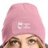 Damen Beanie mit Patch Strickmütze mit Spruch Fueled by Coffee Aufdruck Lustig Damenmütze Geschenk für Kaffeetrinker Moonworks®preview