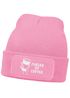 Damen Beanie mit Patch Strickmütze mit Spruch Fueled by Coffee Aufdruck Lustig Damenmütze Geschenk für Kaffeetrinker Moonworks®preview