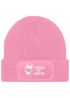 Damen Beanie mit Patch Strickmütze mit Spruch Fueled by Coffee Aufdruck Lustig Damenmütze Geschenk für Kaffeetrinker Moonworks®preview