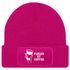 Damen Beanie mit Patch Strickmütze mit Spruch Fueled by Coffee Aufdruck Lustig Damenmütze Geschenk für Kaffeetrinker Moonworks®preview