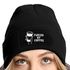Damen Beanie mit Patch Strickmütze mit Spruch Fueled by Coffee Aufdruck Lustig Damenmütze Geschenk für Kaffeetrinker Moonworks®preview