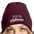 Damen Beanie mit Patch Strickmütze mit Spruch Glühwein Aufdruck Lustig Damenmütze Moonworks®preview