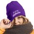 Damen Beanie mit Patch Strickmütze mit Spruch Glühwein Aufdruck Lustig Damenmütze Moonworks®preview