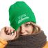 Damen Beanie mit Patch Strickmütze mit Spruch Glühwein Aufdruck Lustig Damenmütze Moonworks®preview