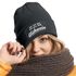 Damen Beanie mit Patch Strickmütze mit Spruch Glühwein Aufdruck Lustig Damenmütze Moonworks®preview