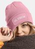 Damen Beanie mit Patch Strickmütze mit Spruch Hi Fisch Aufdruck Hallo Lustig Damenmütze Moonworks®preview