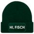 Damen Beanie mit Patch Strickmütze mit Spruch Hi Fisch Aufdruck Hallo Lustig Damenmütze Moonworks®preview