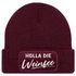 Damen Beanie mit Patch Strickmütze mit Spruch Holla die Weinfee Aufdruck Lustig Damenmütze Moonworks®preview