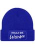 Damen Beanie mit Patch Strickmütze mit Spruch Holla die Weinfee Aufdruck Lustig Damenmütze Moonworks®preview