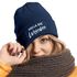 Damen Beanie mit Patch Strickmütze mit Spruch Holla die Weinfee Aufdruck Lustig Damenmütze Moonworks®preview