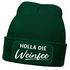 Damen Beanie mit Patch Strickmütze mit Spruch Holla die Weinfee Aufdruck Lustig Damenmütze Moonworks®preview