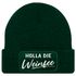 Damen Beanie mit Patch Strickmütze mit Spruch Holla die Weinfee Aufdruck Lustig Damenmütze Moonworks®preview